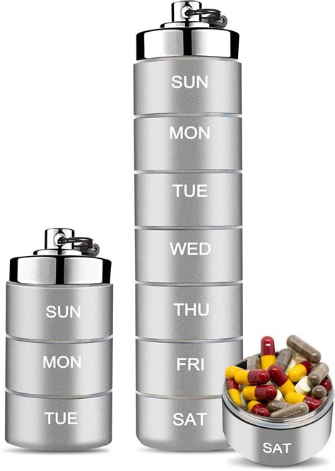 medicine box metal|metal weekly pill organizer.